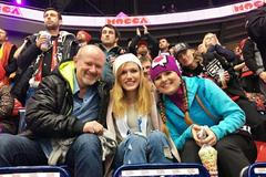 Gabriela Koukalová na hokeji