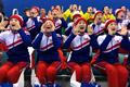 Severokorejské roztleskávačky na olympijských hrách.