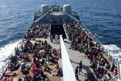 Uprchlíci zachránění na Středoz. moři, listopad 2017