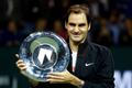 Roger Federer po vítězství na turnaji v Rotterdamu 2018