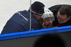 Zraněný Jaromír Jágr v duelu Kladno vs. Havířov