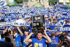 Kometa Brno s fanoušky oslavila extraligový titul 2017-18