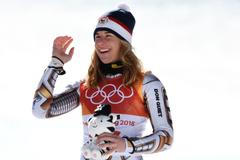 Ester Ledecká v super-G na ZOH 2018