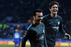 fotbal, Anglický pohár 2017/2018, Leicester - Chelsea (1:2), Pedro slaví vítězný gól