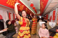 Čína-oslavy "Svátků jara", plné vlaky