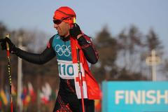 Pita Taufatofua z Tonga při běhu na 15 km na ZOH 2018