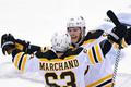 hokej, NHL 2017/2018, Stanley Cup, Toronto - Boston Bruins, David Pastrňák a Brad Marchand
