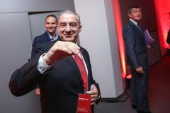 Sjezd odborářů ČMKOS 27.4.2018 - Josef Středula, Andrej Babiš, Jan Hamáček