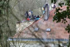 Squat Šatovka 12.2. 2018, obklíčen policií, squatteři