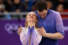 Aliona Savchenková a Bruno Massot, olympijští šampioni z Pchjongčchnagu 2018