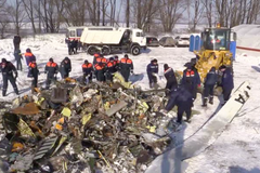 Záchranáři svezli trosky letounu An-148. Zbyla jen hromada šrotu