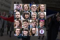 Stávka - studenti - tváře