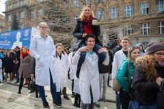 Je to jen generálka, znělo při stávce studentů v dejvickém kampusu