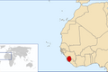 Sierra Leone na slepé mapě Afriky