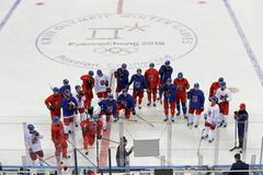 ZOH 2018, trénink českých hokejistů