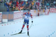 Johanne Thingnes Bö při SP v biatlonu v Ruhpoldingu 2018