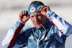 Trénink českých biatlonistů na olympiádě v Pchjongčchangu (Ondřej Moravec)