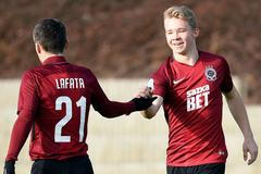 Václav Drchal a David Lafata v přípravě proti Táborsku (leden 2018)