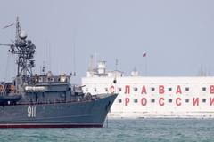 Ruské lodi blokují Ukrajinské