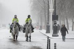 Londýn-mráz, sníh, vichr