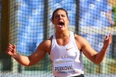 Sandra Perkovičková na Diamantové lize v Římě 2018