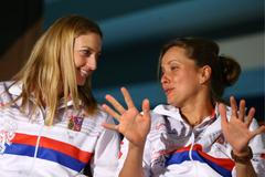Petra Kvitová a Barbora Strýcová před Fed Cupem se Švýcarskem