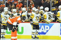 Jakub Voráček a Sydney Crosby v play off 2018