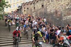 Městských závod na horských kolech Pražské schody vyhrál Španěl David Valero