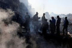 Požár na tržišti v Nairobi