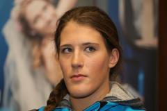 Tisková konference alpských lyžařů (Gabriela Cápová)