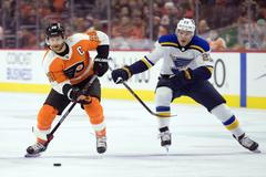 Claude Giroux a Dmitrij Jaškin v NHL 2018