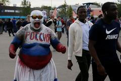 Ruští fanoušci na zápase MS 2018 Rusko-Saúdská Arábie