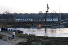 Troja - přívoz místo lávky, 26.12. 2017