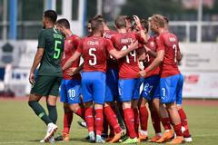 Čeští fotbalisté v přípravném duelu s Nigérií (2018)