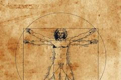 Vitruviánský muž kresba Leonardo da Vinci