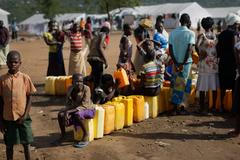 Bidi Bidi. Uprchlický tábor v Ugandě.