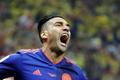 Radamel Falcao slaví gól v zápase Polsko - Kolumbie na MS 2018
