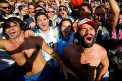 MS fotbal Rusko fanoušci Argentiny v Moskvě