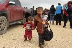 Evakuace povstalců z města Dúmá