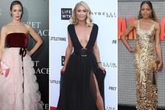 Černá a červená plus řádně hluboký výstřih. Sledujte outfity týdne