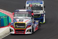 Adam Lacko v závodě ME tahačů na Hungaroringu