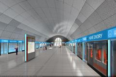 Metro D - Nové dvory - nejnovější vizualizace