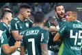 fotbal, brazilská liga 2018, Palmeiras - Flamengo, bitka