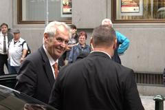 Prezident Miloš Zeman navštívil koncert Dana Hůlky