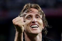 Luka Modrič slaví druhý gól v zápase Argentina - Chorvatsko na MS 2018