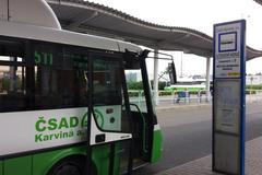 Autobusová zastávka, MHD, ČSAD Karviná