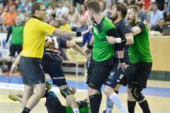 Finále mezi házenkáři Plzně a Karviné se hrálo v bouřlivé atmosféře.