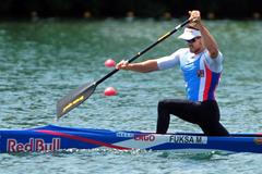 Martin Fuksa během závodu v Bělehradě 2018