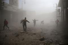 Nálety syrské armády ve východní Ghútě, únor 2018