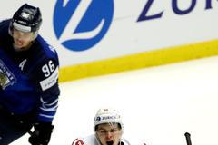 MS 2018, Finsko-Švýcarsko: Gregory Hofmann slaví třetí švýcarskou branku